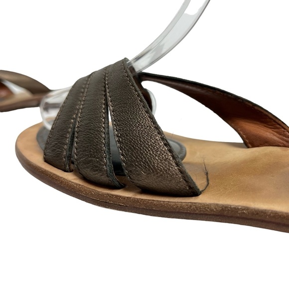 GENTLE SOLES by KENNETH COLE Bronze Thongs Genuine Leather Flip Flops Sandals 6 - Picture 10 of 16